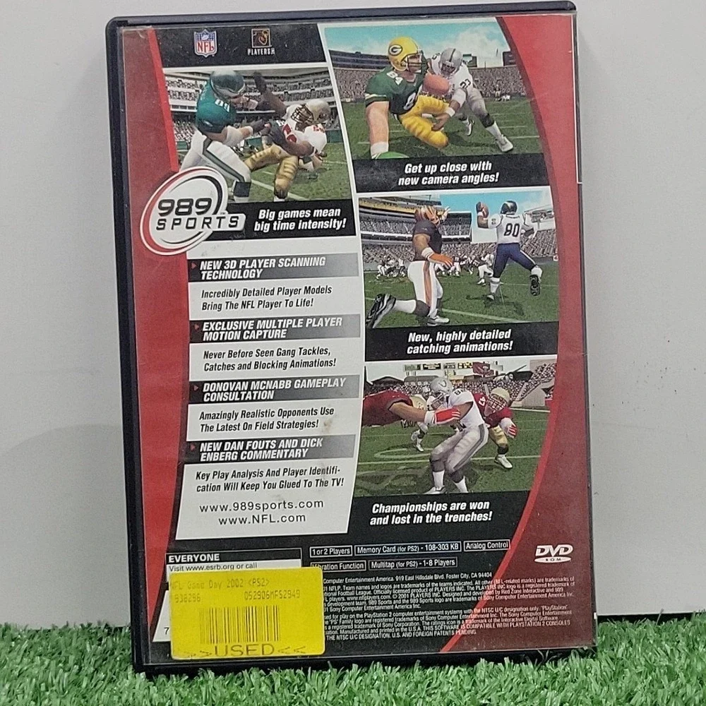 NFL Gameday 2002‎ Video Game for PS2 Sony Playstation 2 with Manual